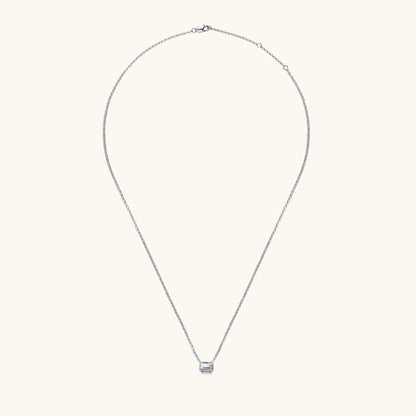 Elegant 1 carat moissanite pendant necklace in 925 sterling silver