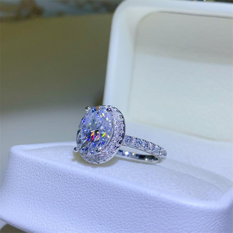 5 Carat Moissanite 925 Sterling Silver Ring - KevRow5760