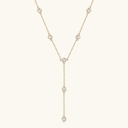 1.1 Carat Moissanite 925 Sterling Silver Necklace with Elegant Hanging Design