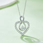 Elegant 1 Carat Moissanite 925 Sterling Silver Heart Shape Necklace with Sparkling Diamonds