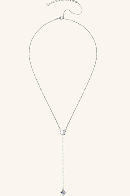 Elegant 1 Carat Moissanite Sterling Silver Necklace with Pendant