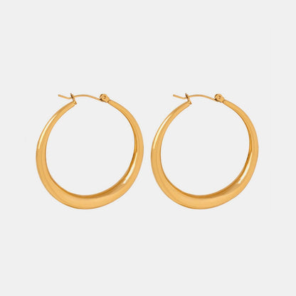 18K Gold-Plated Hoop Earrings - KevRow5760