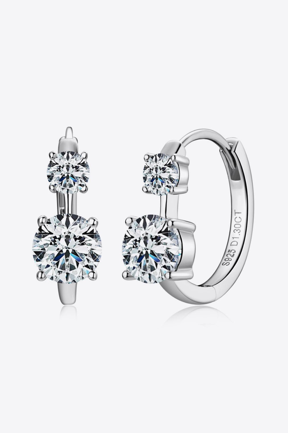 Elegant 1.3 Carat Moissanite Earrings in 925 Sterling Silver