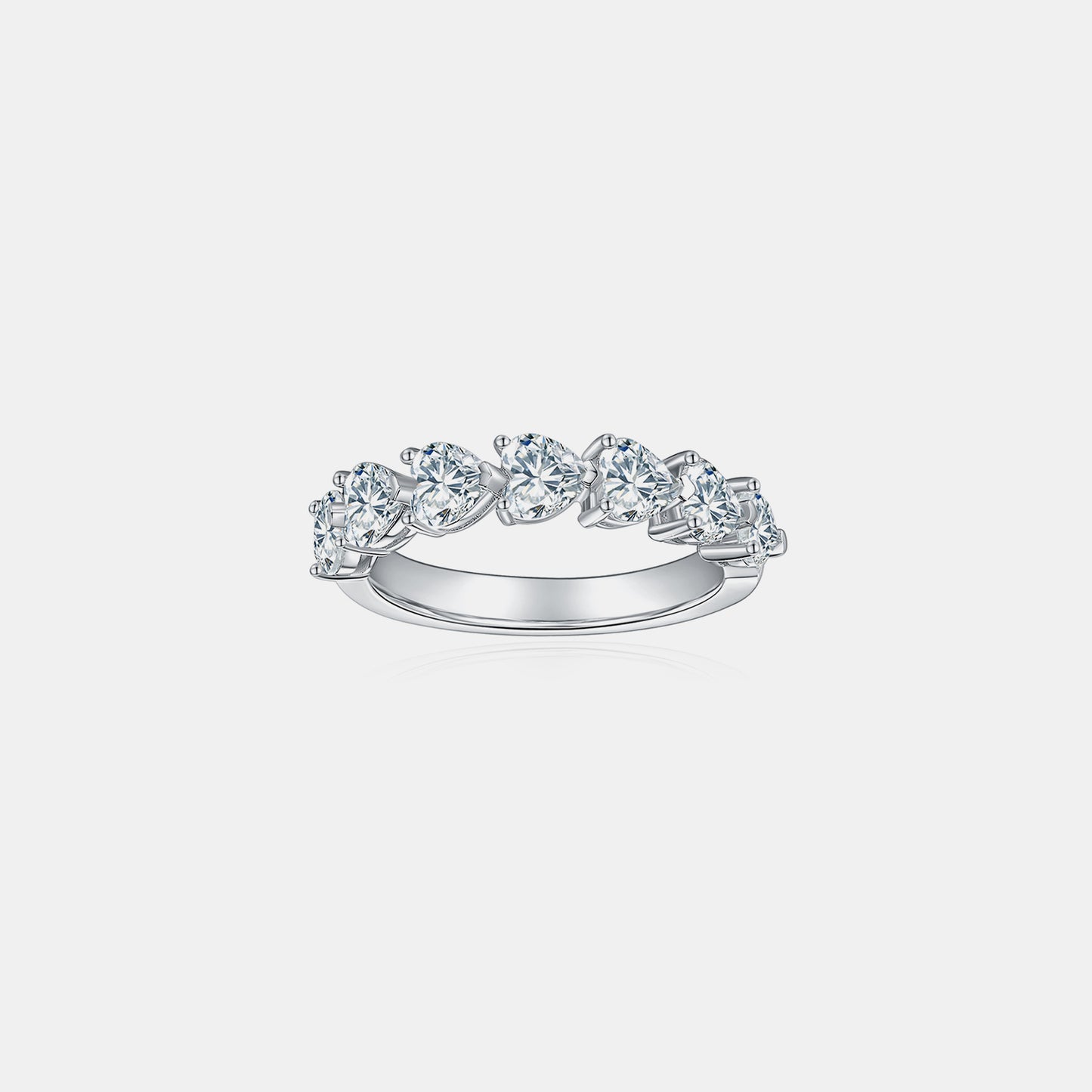 2.1 Carat 925 Sterling Silver Moissanite Heart Ring - KevRow5760