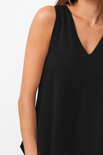 V-Neck Wide Strap Tank - KevRow5760