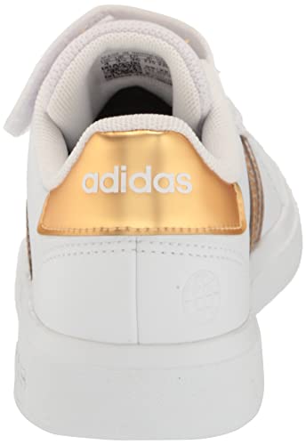 adidas Unisex-Child Grand Court 2.0 Elastic (Little Big Kid) Sneaker