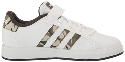 adidas Unisex-Child Grand Court 2.0 Elastic (Little Big Kid) Sneaker