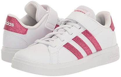 adidas Unisex-Child Grand Court 2.0 Elastic (Little Big Kid) Sneaker