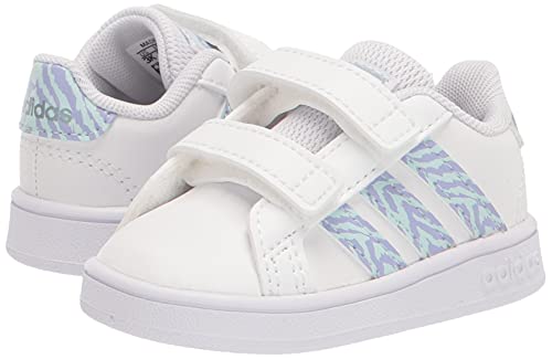 adidas Unisex-Child Grand Court 2.0 Elastic (Little Big Kid) Sneaker