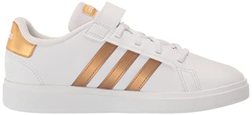 adidas Unisex-Child Grand Court 2.0 Elastic (Little Big Kid) Sneaker