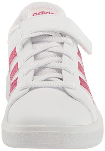 adidas Unisex-Child Grand Court 2.0 Elastic (Little Big Kid) Sneaker