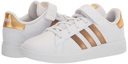 adidas Unisex-Child Grand Court 2.0 Elastic (Little Big Kid) Sneaker