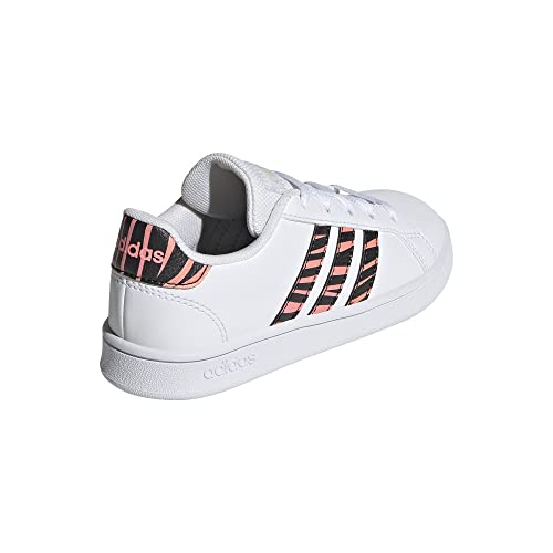 adidas Unisex-Child Grand Court 2.0 Elastic (Little Big Kid) Sneaker