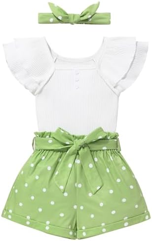 Gaupafmb Toddler Clothes Headband Outfit Set for Stylish Little Girls