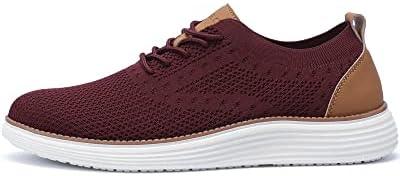 VILOCY Men&#39;s Mesh Dress Sneakers Oxfords Business Casual Walking Shoes Tennis Comfortable - KevRow5760