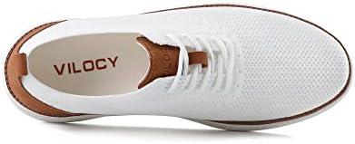 VILOCY Men&#39;s Mesh Dress Sneakers Oxfords Business Casual Walking Shoes Tennis Comfortable - KevRow5760