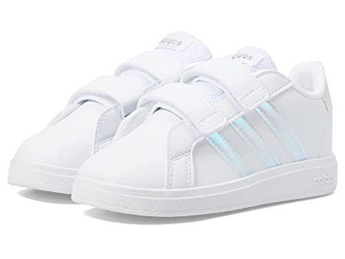 adidas Unisex-Child Grand Court 2.0 Elastic (Little Big Kid) Sneaker