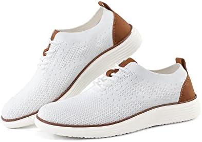 VILOCY Men&#39;s Mesh Dress Sneakers Oxfords Business Casual Walking Shoes Tennis Comfortable - KevRow5760