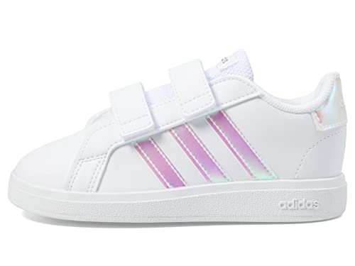 adidas Unisex-Child Grand Court 2.0 Elastic (Little Big Kid) Sneaker