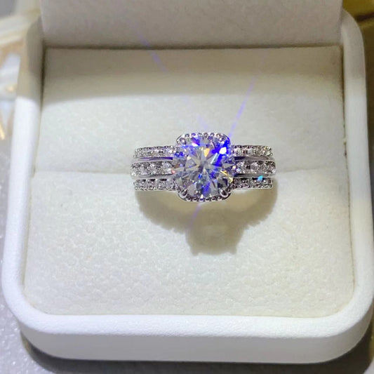 Shop Breathtaking 2 Carat Moissanite Rings In Sterling Silver