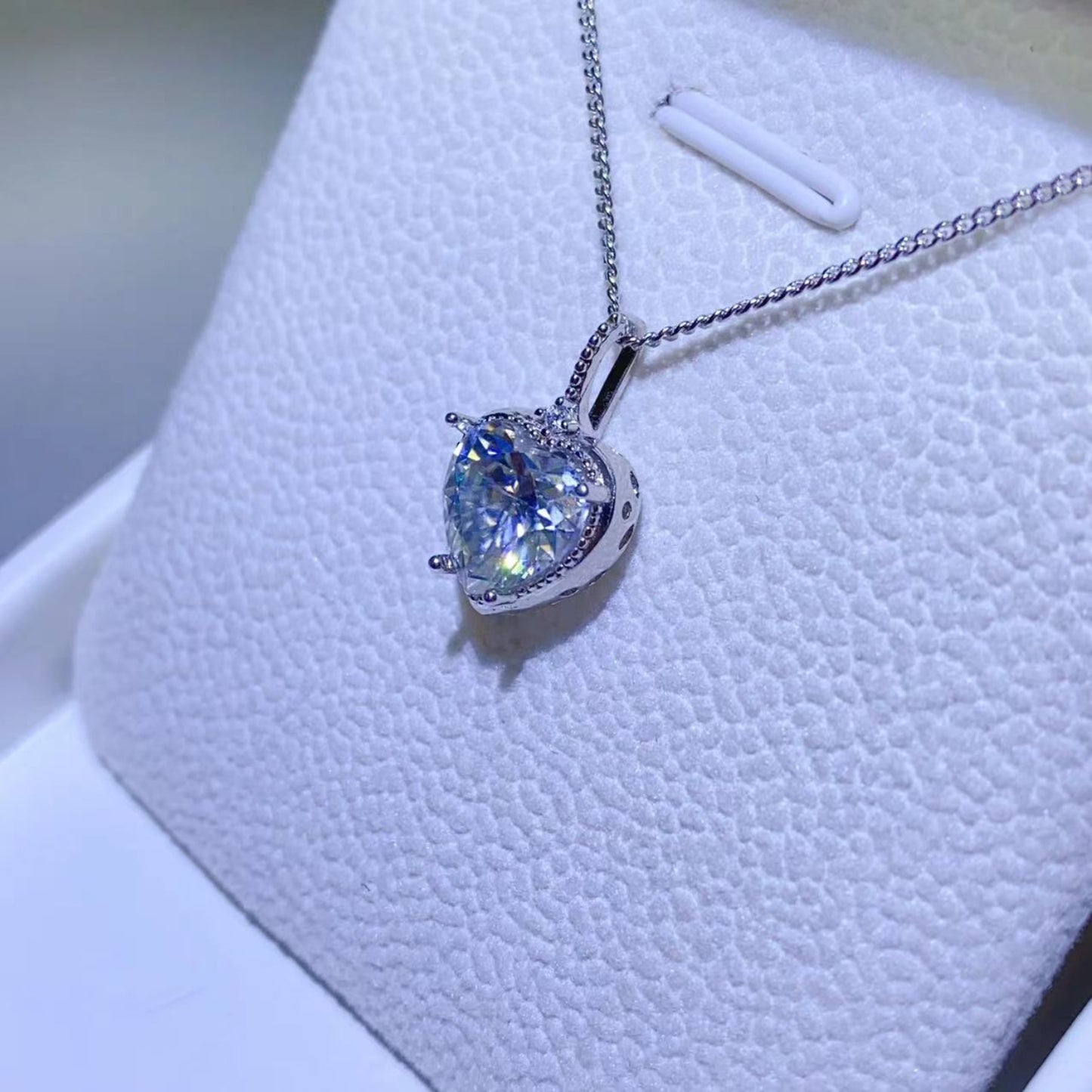 Shop Premium Moissanite Necklaces In Sterling Silver