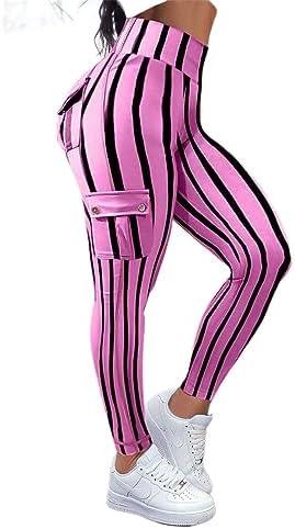 Flamingals Butt Lifting Leggings with Flap Pockets Workout Cargo Leggings for Women - KevRow5760