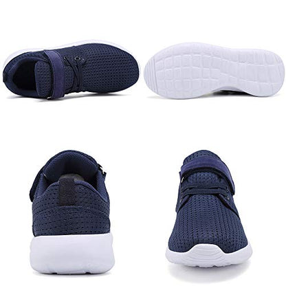 TOEDNNQI Boys Girls Sneakers Kids Lightweight Breathable Strap Athletic Running Shoes for Toddler/Little Kid/Big Kid