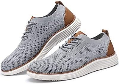 VILOCY Men&#39;s Mesh Dress Sneakers Oxfords Business Casual Walking Shoes Tennis Comfortable - KevRow5760