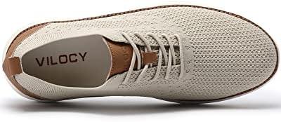 VILOCY Men&#39;s Mesh Dress Sneakers Oxfords Business Casual Walking Shoes Tennis Comfortable - KevRow5760