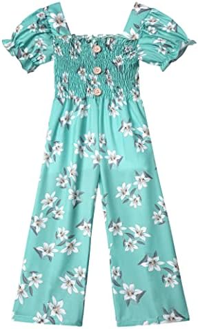 Girly Chic: Girls' Flutter Sleeve Jumpsuit Romper with Adjustable Waist