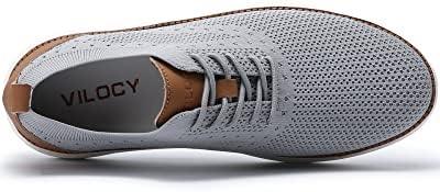 VILOCY Men&#39;s Mesh Dress Sneakers Oxfords Business Casual Walking Shoes Tennis Comfortable - KevRow5760