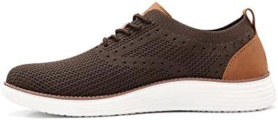 VILOCY Men&#39;s Mesh Dress Sneakers Oxfords Business Casual Walking Shoes Tennis Comfortable - KevRow5760