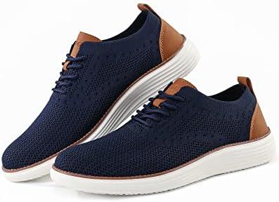 VILOCY Men&#39;s Mesh Dress Sneakers Oxfords Business Casual Walking Shoes Tennis Comfortable - KevRow5760