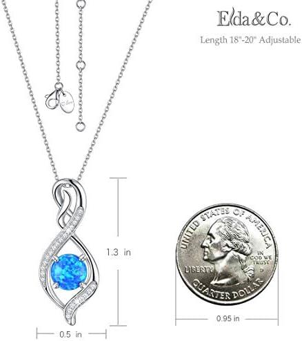 ELDA &amp; CO. Valentines Day Birthday Gifts for Mom Women Endless Love Necklace 925 Sterling Silver with January February Birthstones Garnet Amethyst Jewelry Gifts for Her - KevRow5760