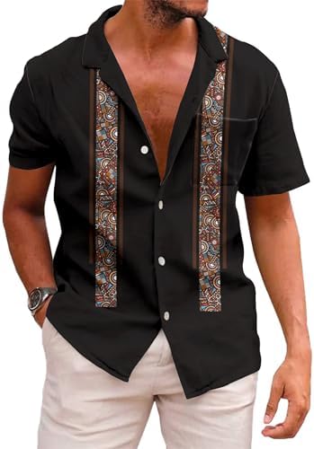 KYKU Men's Tribal Mexican Hawaiian Shirt - Unique Style and Vibrant Designs