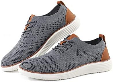 VILOCY Men&#39;s Mesh Dress Sneakers Oxfords Business Casual Walking Shoes Tennis Comfortable - KevRow5760