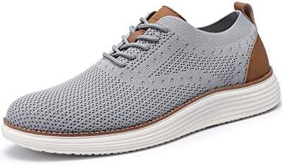 VILOCY Men&#39;s Mesh Dress Sneakers Oxfords Business Casual Walking Shoes Tennis Comfortable - KevRow5760