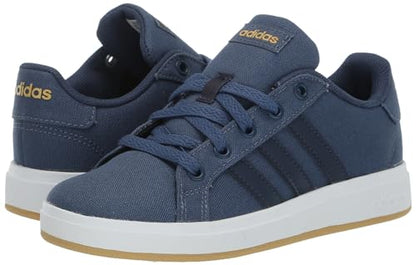 adidas Unisex-Child Grand Court 2.0 Elastic (Little Big Kid) Sneaker