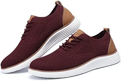 VILOCY Men&#39;s Mesh Dress Sneakers Oxfords Business Casual Walking Shoes Tennis Comfortable - KevRow5760