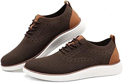 VILOCY Men&#39;s Mesh Dress Sneakers Oxfords Business Casual Walking Shoes Tennis Comfortable - KevRow5760