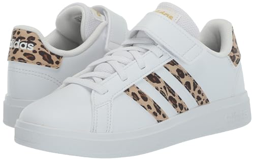 adidas Unisex-Child Grand Court 2.0 Elastic (Little Big Kid) Sneaker