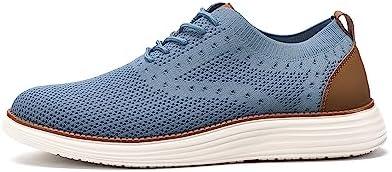 VILOCY Men&#39;s Mesh Dress Sneakers Oxfords Business Casual Walking Shoes Tennis Comfortable - KevRow5760