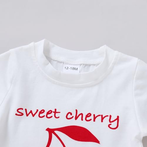 YOUNGER TREE Toddler Baby Girls Clothes Watermelon T-shirt + Linen Shorts with Belt Cute Summer Short Set