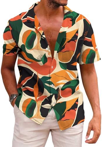 KYKU Aztec Tribal Ethnic Men's Resort Hawaiian 3D Printed Shirt - Vibrant Summer Style for Outdoor Vacation