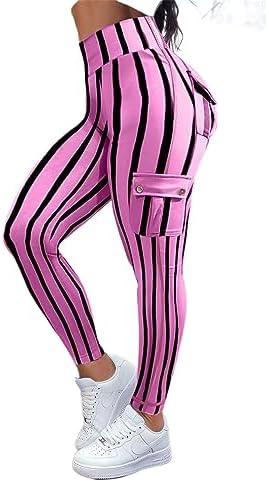 Flamingals Butt Lifting Leggings with Flap Pockets Workout Cargo Leggings for Women - KevRow5760