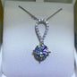 5 Carat Moissanite 925 Sterling Silver Teardrop Necklace - KevRow5760