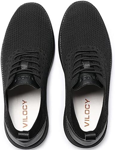 VILOCY Men&#39;s Mesh Dress Sneakers Oxfords Business Casual Walking Shoes Tennis Comfortable - KevRow5760