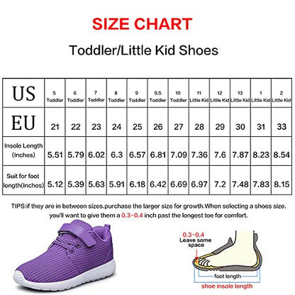 TOEDNNQI Boys Girls Sneakers Kids Lightweight Breathable Strap Athletic Running Shoes for Toddler/Little Kid/Big Kid