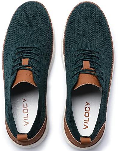 VILOCY Men&#39;s Mesh Dress Sneakers Oxfords Business Casual Walking Shoes Tennis Comfortable - KevRow5760