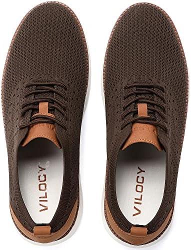 VILOCY Men&#39;s Mesh Dress Sneakers Oxfords Business Casual Walking Shoes Tennis Comfortable - KevRow5760